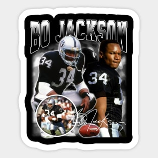 Bo Jackson Bo Knows Signature Vintage Legend Baseball Football Bootleg Rap Graphic Style Sticker